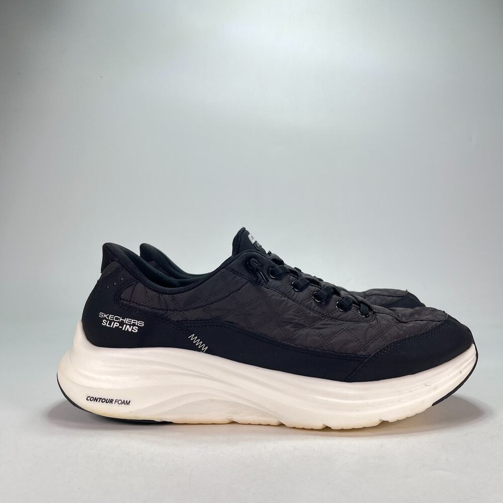 Skechers Slip-Ins Contour Foam Cozy Fit Black Walking Shoes 232619W Men's 11.5W